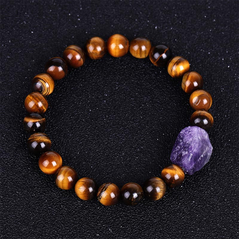 KarmaRipple's Tibetan Tiger's Eye Stone Protection Bracelet p1