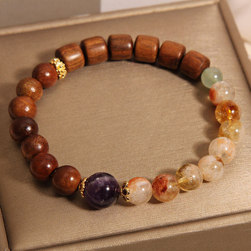 KarmaRipple's Sandalwood Rosewood Citrine Protection Bracelet p1