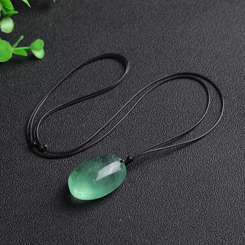 KarmaRipple's Green Fluorite Power Pendant Necklace p1