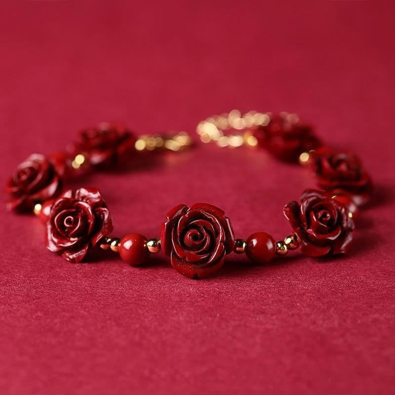 KarmaRipple's Cinnabar Rose Blessing Bracelet p1