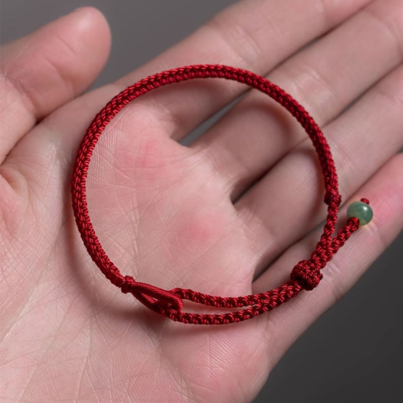 KarmaRipple's Red String Jade Connection Bracelet p1