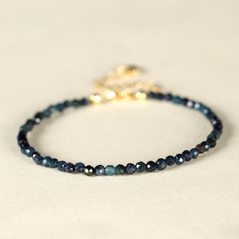 KarmaRipple's Indicolite Tourmaline Bronze Beadwork Wisdom Bracelet p1