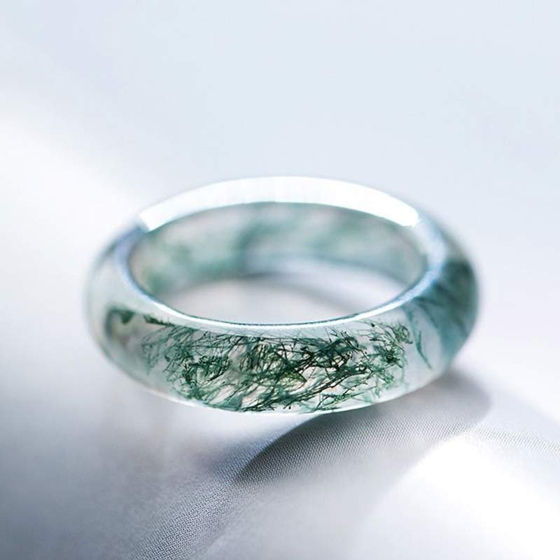 KarmaRipple's Moss Agate Balancing Balance Ring p1