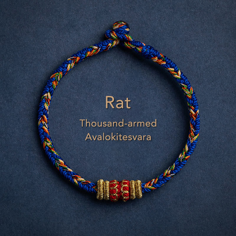 KarmaRipple's Tibet Handmade Chinese Zodiac Natal Buddha Fortune Strength Woven String Bracelet p1