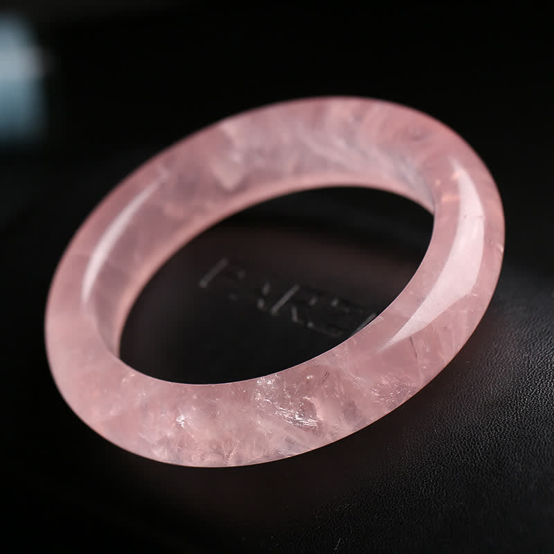 KarmaRipple's Authentic Rose Quartz Love Caring Bracelet Bangle p1
