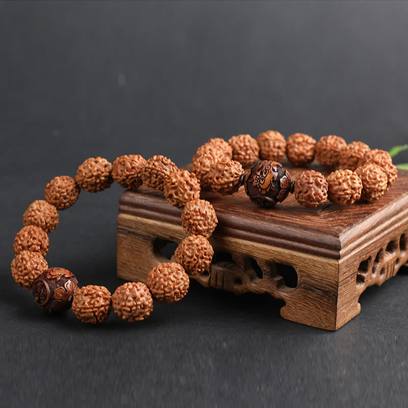 KarmaRipple's Tibet Rudraksha Bodhi Seed PiXiu Bronze Coin Wealth Fortune Bracelet p9