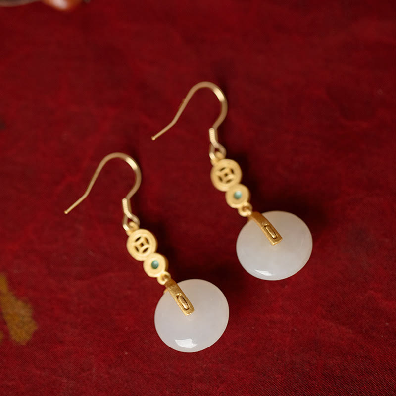 KarmaRipple's Jade Bronze Coins Auspicious Clouds Prosperity Pendant Necklace Bracelet Ring Earrings p9