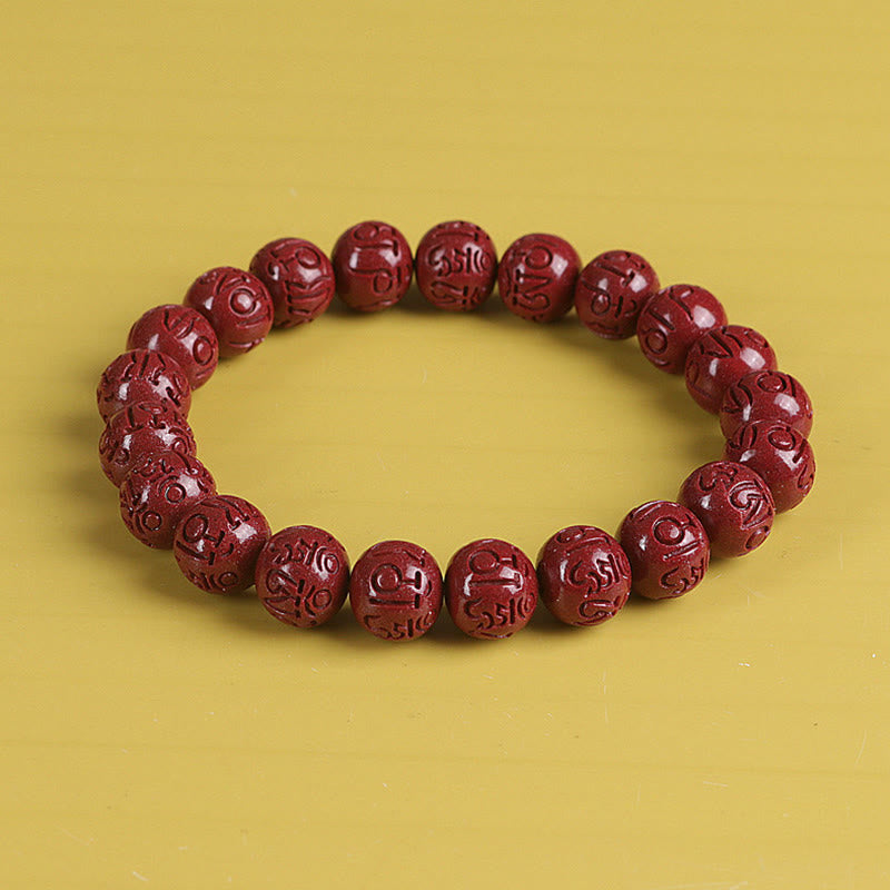KarmaRipple's Authentic Double PiXiu Cinnabar Om Mani Padme Hum Wealth Fortune Bead Bracelet p32