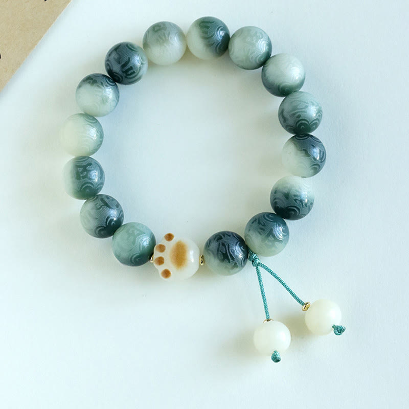 KarmaRipple's Bodhi Seed Om Mani Padme Hum Carved Balance Bracelet p15