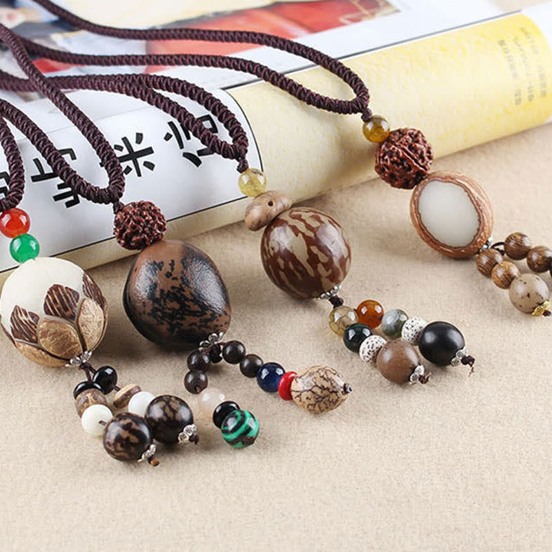 KarmaRipple's Bodhi Seed Lotus Wisdom Balance Pendant Necklace p14