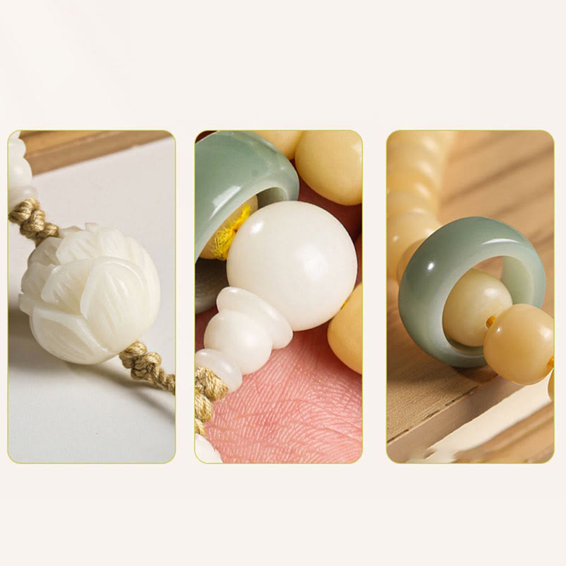 KarmaRipple's Authentic Bodhi Seed Lotus Dzi Bead Peace Balance Talisman Bracelet p7