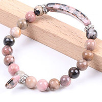 KarmaRipple's Rhodonite Love Heart Balancing Beadwork Bracelet