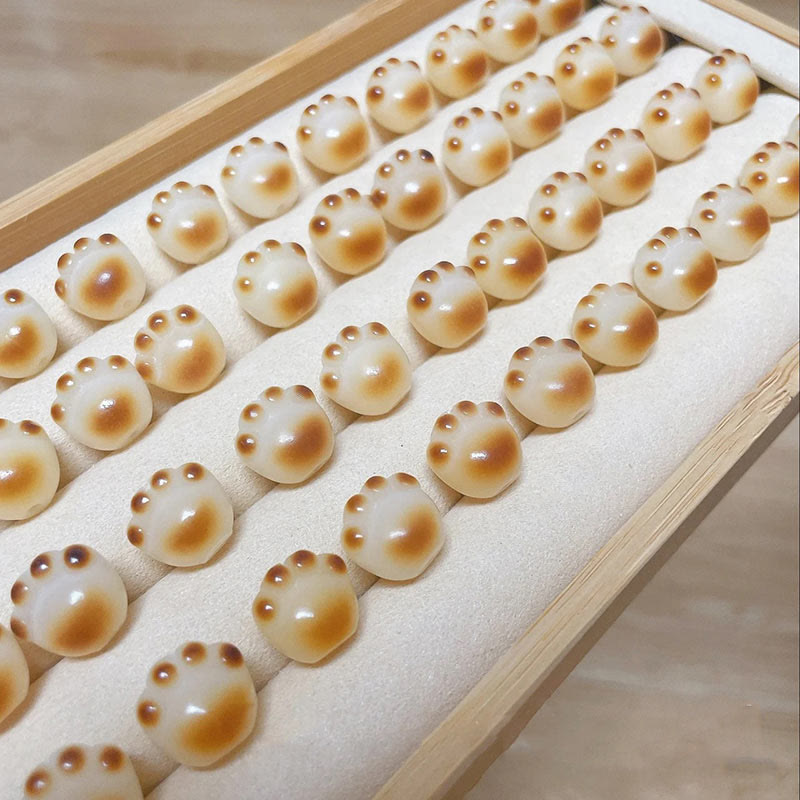 KarmaRipple's Cute Cat Paw Claw Bodhi Seed Peace Bracelet p19