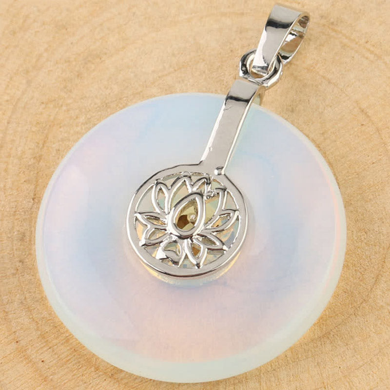 KarmaRipple's Various Gemstone Amethyst Pink Gemstone Lotus Balancing Pendant Necklace p17