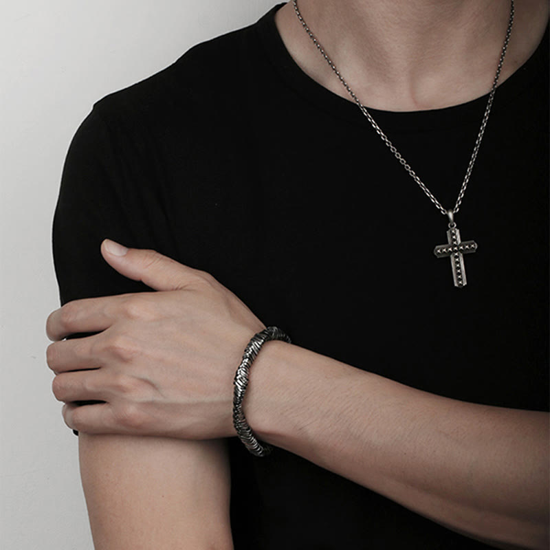 KarmaRipple's 925 Sterling Silver Vintage Twisted Design Wealth Balancing Chain Bracelet p11