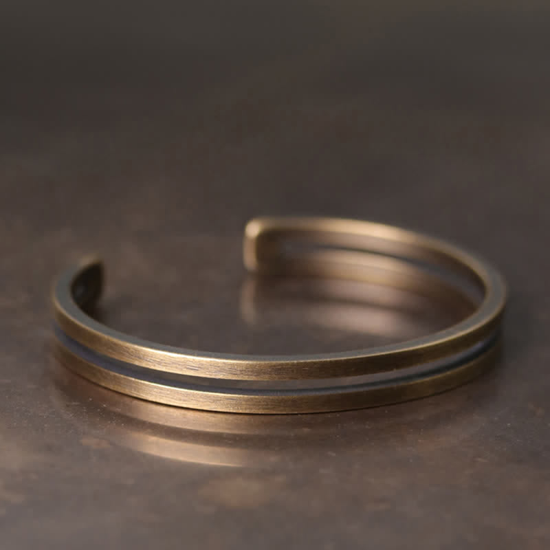 KarmaRipple's Rustic Bronze Fortune Viking Cuff Bracelet p2