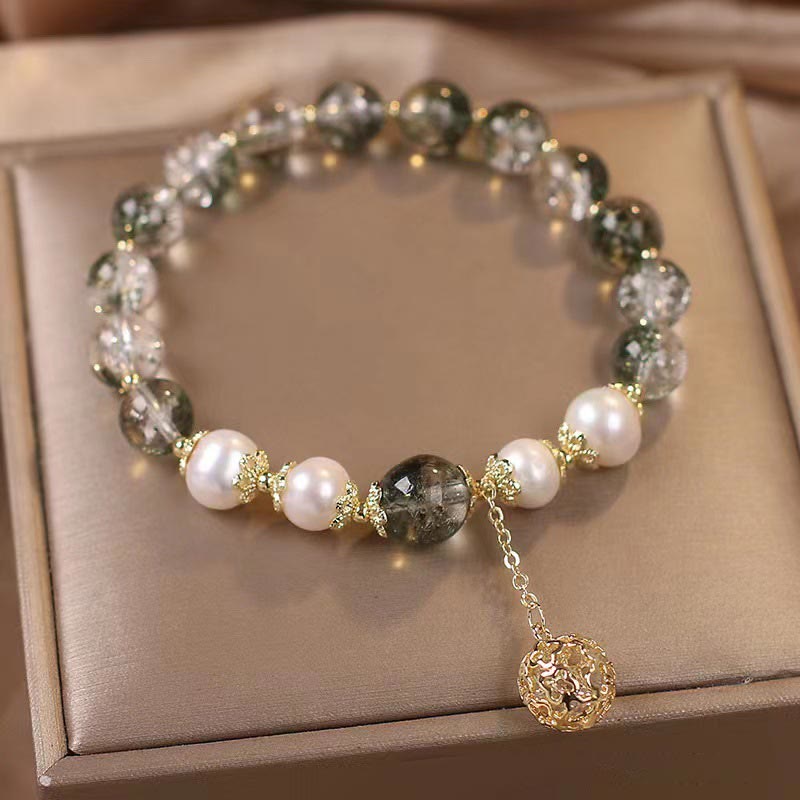 KarmaRipple's Green Phantom Pearl Self-acceptance Talisman Bracelet p2