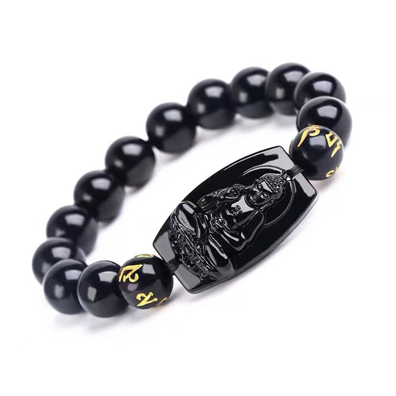 KarmaRipple's Chinese Zodiac Obsidian Protection Bracelet p38