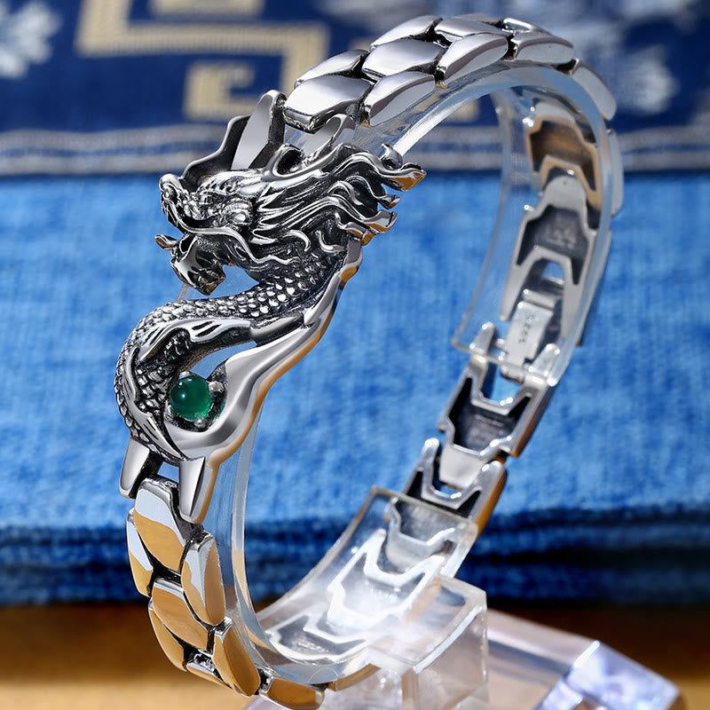 KarmaRipple's Vintage Dragon Pattern Engraved Success Bracelet p2