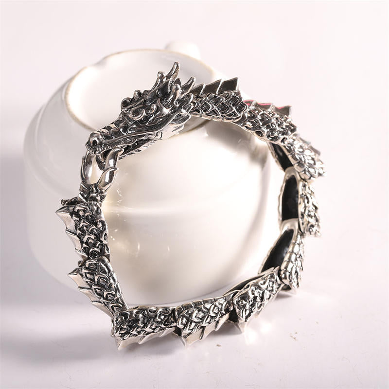 KarmaRipple's 925 Sterling Silver Dragon Fortune Success Bracelet Bangle p5