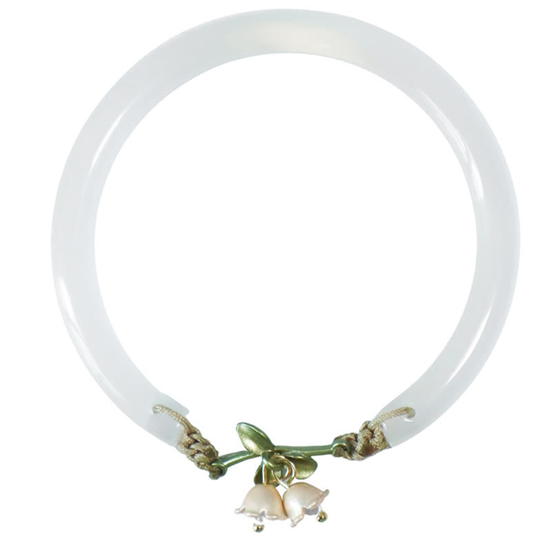 KarmaRipple's Lily of the Valley Flower Happiness Strength Bracelet Bangle p7