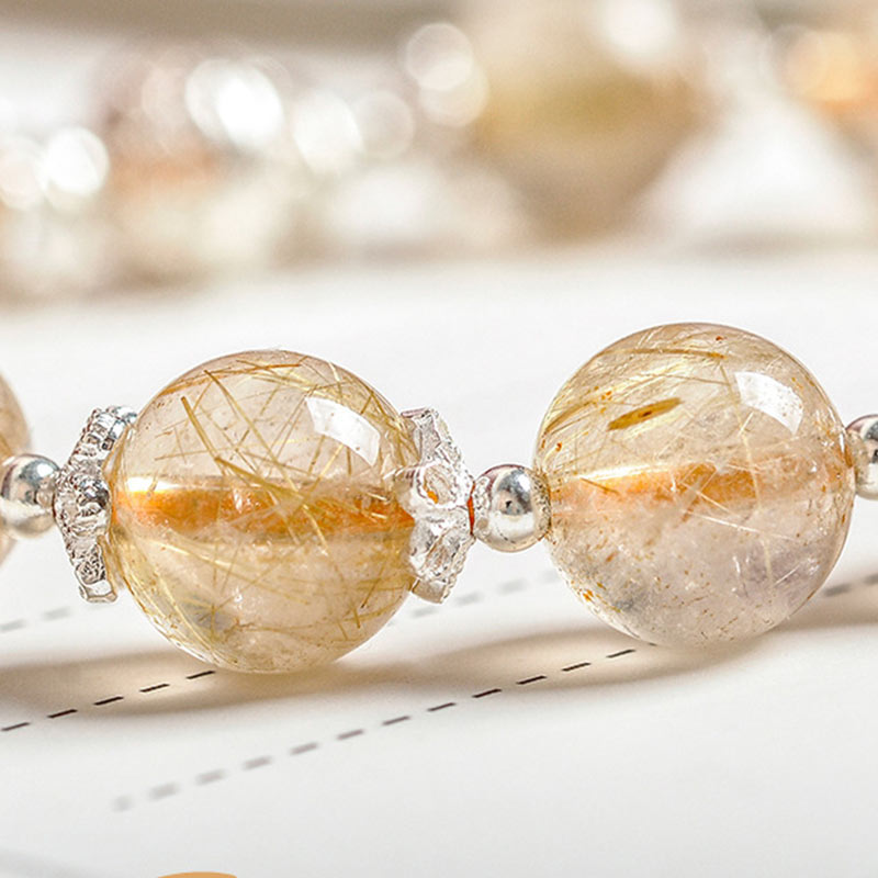 KarmaRipple's 925 Sterling Silver Authentic Citrine Happiness Moon Star Talisman Bracelet p8