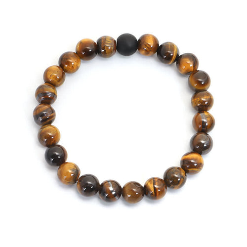 KarmaRipple's 108 Beadwork Mala Tiger Eye Protection Tassel Bracelet