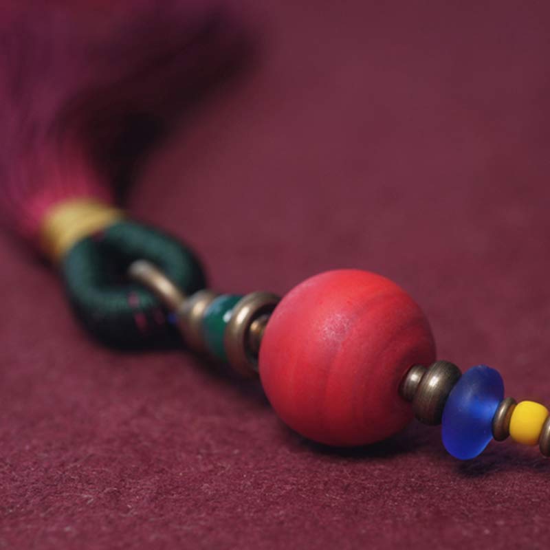 KarmaRipple's 108 Mala Beadwork Bodhi Seed Dzi Bead Peace Tassel Bracelet p11