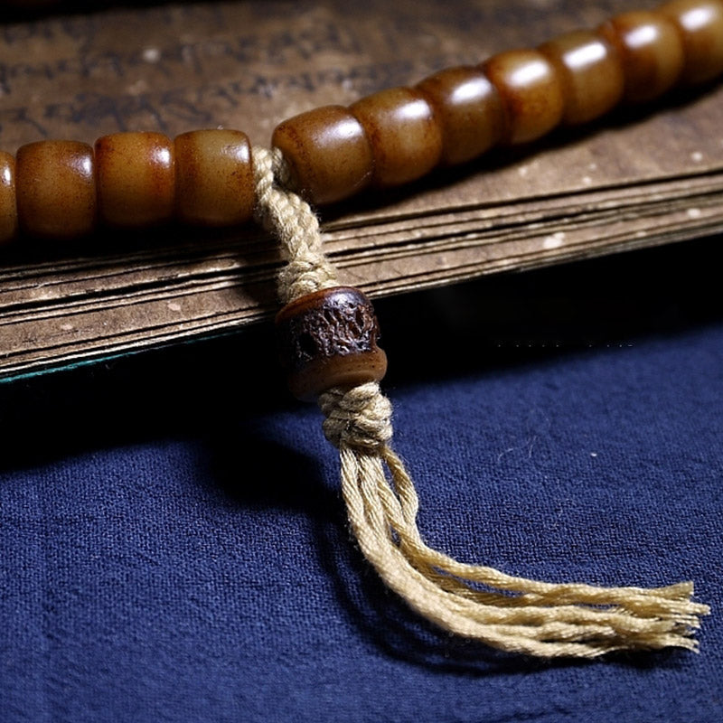 KarmaRipple's Tibetan Yak Bone Balance Strength Wrist Mala p15