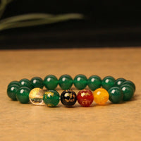 KarmaRipple's Five Elements God of Wealth Various Agate Gemstone Wealth Bracelet