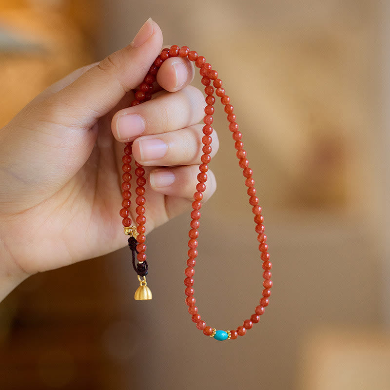 KarmaRipple's 925 Sterling Silver Plated Gold Authentic Red Agate Turquoise Confidence Bracelet Pendant Necklace Ring Set p2