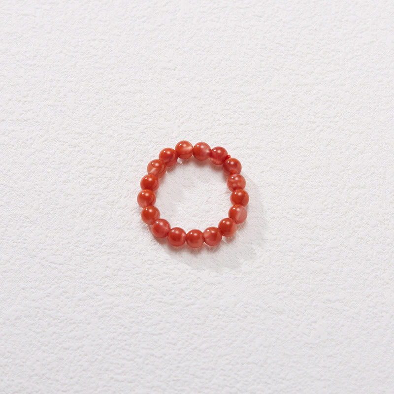 KarmaRipple's 925 Sterling Silver Plated Gold Authentic Red Agate Turquoise Confidence Bracelet Pendant Necklace Ring Set p18