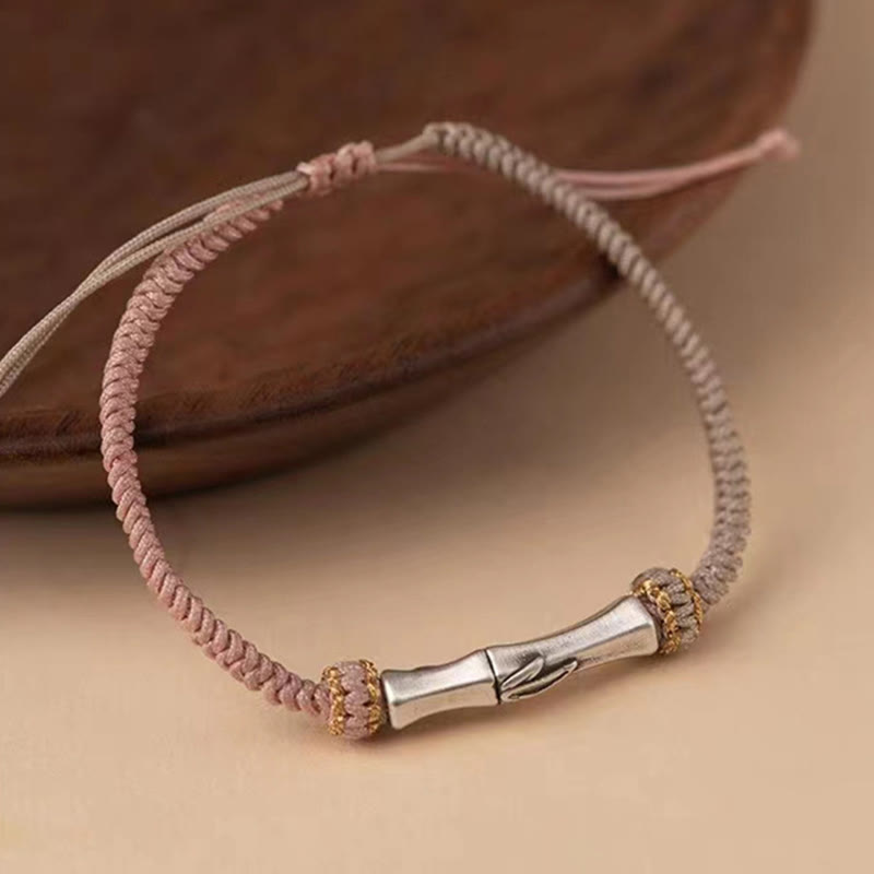 KarmaRipple's 925 Sterling Silver Bamboo Protection Woven Bracelet p8