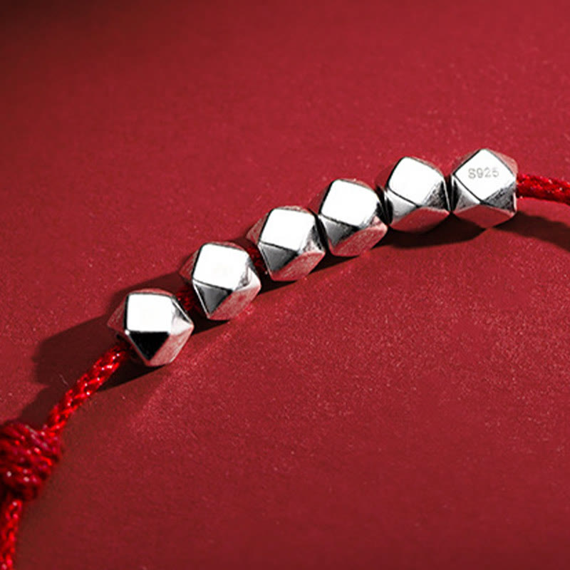 KarmaRipple's 925 Sterling Silver Beadwork Fortune Protection Braid Rope Anklet p5