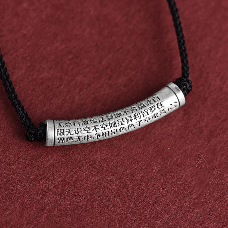 KarmaRipple's 999 Sterling Silver Six True Word Heart Sutra String Pendant Necklace p25