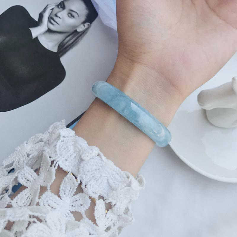 KarmaRipple's Authentic Aquamarine Blessing Bangle Bracelet p3