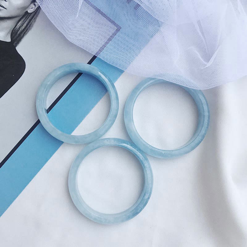 KarmaRipple's Authentic Aquamarine Blessing Bangle Bracelet p2