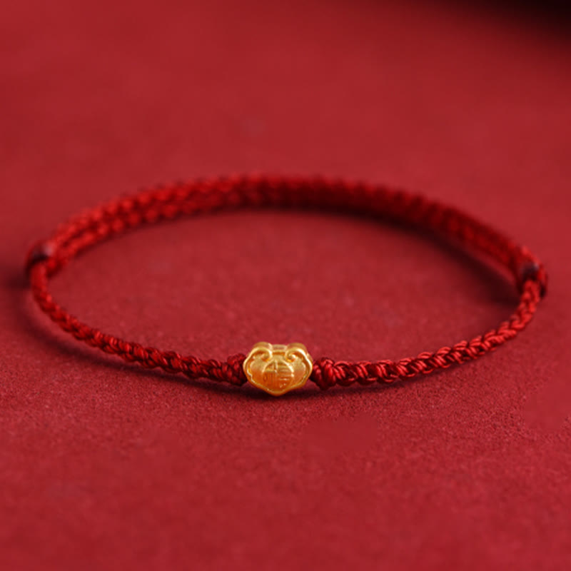 KarmaRipple's 999 Gold Chinese Lock Talisman Fu Character Protection Handmade Rope Bracelet p15