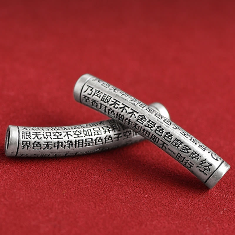 KarmaRipple's Handmade 999 Sterling Silver Om Mani Padme Hum Heart Sutra Carved Fortune Rope Bracelet Anklet p16