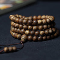 KarmaRipple's 108 Mala Beadwork Huizhou Green Qinan Agarwood Peace Strength Bracelet