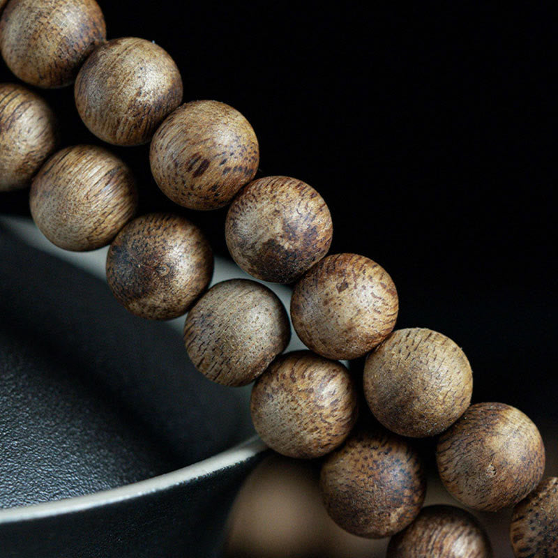 KarmaRipple's 108 Mala Beadwork Hainan Ivory Qinan Agarwood Calm Strength Bracelet p12