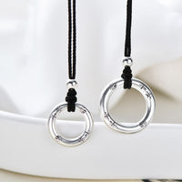 KarmaRipple's 999 Sterling Silver Peace Buckle Protection Pendant Necklace