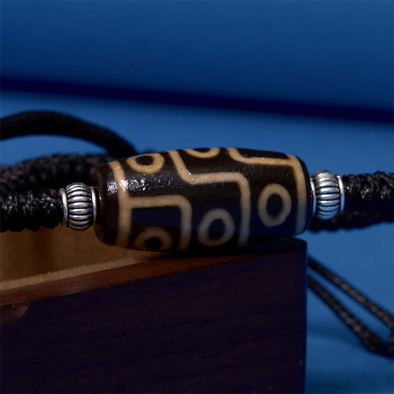 KarmaRipple's Tibetan Nine-Eye Dzi Bead Three-eyed Dzi Bead Wealth Protection Rope Bracelet p11