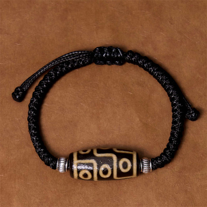 KarmaRipple's Tibetan Nine-Eye Dzi Bead Three-eyed Dzi Bead Wealth Protection Rope Bracelet p10