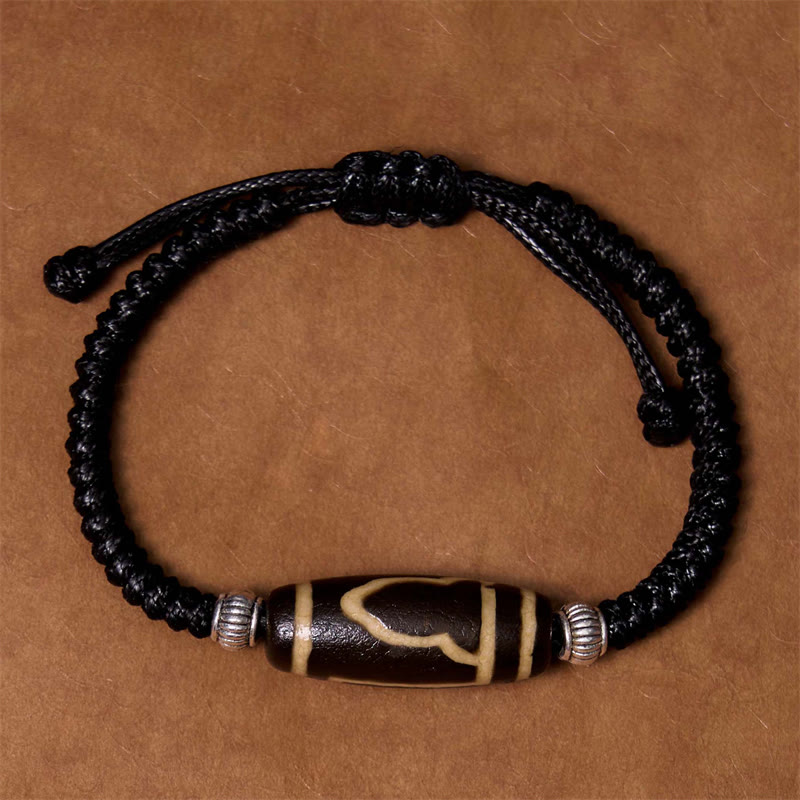 KarmaRipple's Tibetan Nine-Eye Dzi Bead Three-eyed Dzi Bead Wealth Protection Rope Bracelet p14
