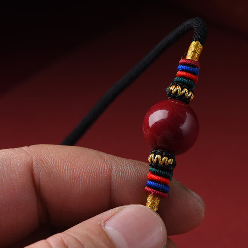 KarmaRipple's Cinnabar Fortunate Bead Keep Away Evil Spirits Pendant Necklace p6