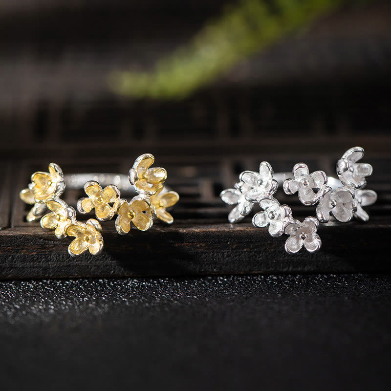 KarmaRipple's 925 Sterling Silver Osmanthus Fragrans Ring p3