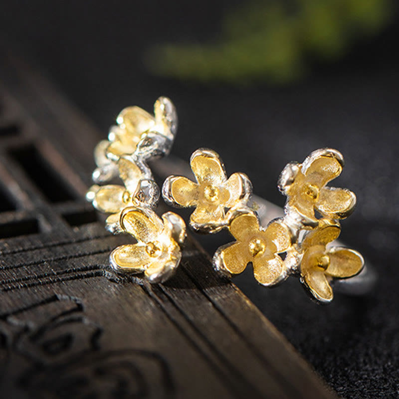 KarmaRipple's 925 Sterling Silver Osmanthus Fragrans Ring p8