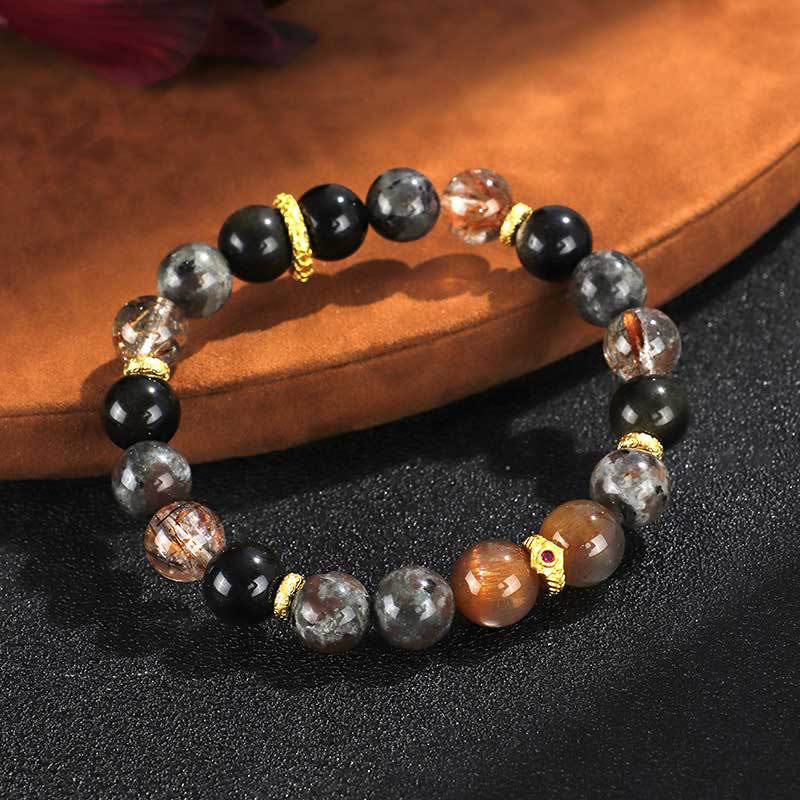 KarmaRipple's Sun Stone Lava Rock Positive Bracelet p2