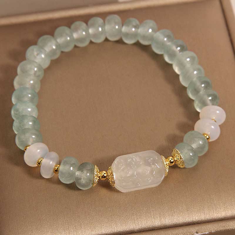 KarmaRipple's Aquamarine Jade Abacus Beadwork Serenity Bracelet p9